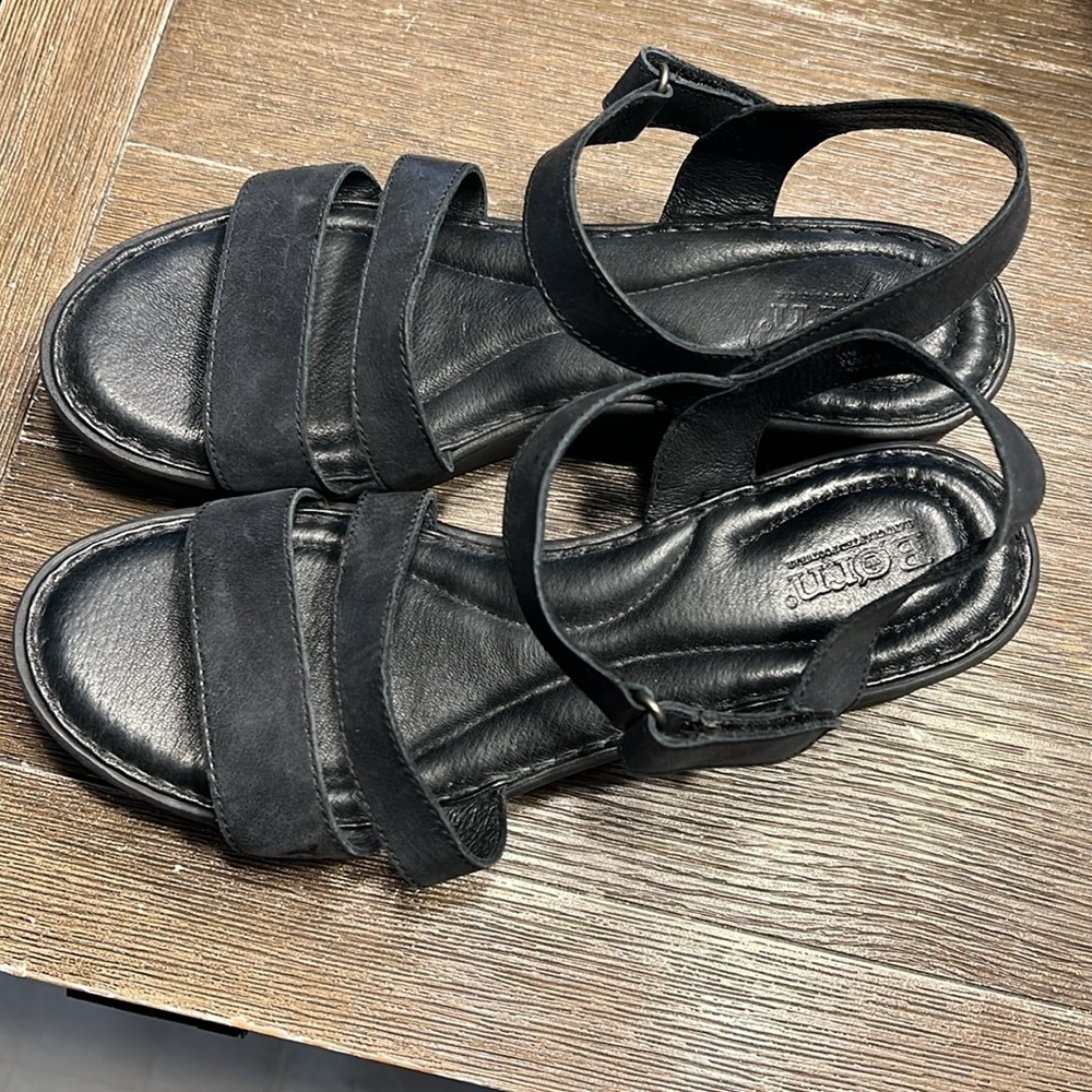 Born Black Leather Sandals - Picture 2 of 5